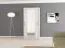 100 cm breiter Kleiderschrank mit 5 Fächern und 2 Türen | Farbe: Weiß Abbildung