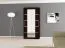 120 cm breiter Kleiderschrank mit 2 Türen | 5 Fächer | Farbe: Schwarz Abbildung