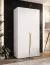 Kleiderschrank | 1 Fach | Farbe: Weiß | 1 Kleiderstange | Soft-Close-Funktion | 1 Meter breit | Griffe: Gold | ABS-Kanten | Maße: 100 x 52 x 202 cm