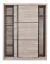 Schiebetürenschrank / Kleiderschrank Panevo 01, Farbe: Eiche Grau, sechs Fächer, eine Kleiderstange, Maße: 215,5 x 60 x 166 cm, für Schlafzimmer