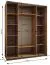 Kleiderschrank / Schiebetürenschrank | 245,5 x 190 x 64 cm | 2 Kleiderstangen | 2 Schiebetüren | Farbe: Kaschmir | 10 Einlegeböden | 11 Fächer |Soft-Close