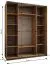 Kleiderschrank / Schiebetürenschrank | 2 Schiebetüren | 11 Fächer |245 x 200 x 64 cm | 10 Einlegeböden | 2 Kleiderstangen | Farbe: Kaschmir | Soft-Close