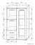 Vitrine Cikupa 16, Farbe: Nuss / Ulme - Abmessungen: 130 x 80 x 40 cm (H x B x T)