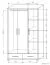 Drehtürenschrank / Kleiderschrank Kerowagi 09, Farbe: Sonoma Eiche - Abmessungen: 200 x 120 x 55 cm (H x B x T)