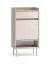 Kommode | Soft-Close-Funktion | Farbe: Eiche Cremona / Kaschmir | eine Schublade | Maße: 50 x 34 x 95 cm | Soft-Close-Funktion | 3 Fächer | Metallbeine