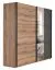 Schiebetürenschrank / Kleiderschrank Sabadell 25, Farbe: Eiche / Grau - Abmessungen: 222 x 229 x 64 cm (H x B x T)