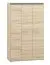 Drehtürenschrank / Kleiderschrank Mochis 01, Farbe: Sonoma Eiche hell inklusive 3 Farbeinsätzen - Abmessungen: 200 x 120 x 50 cm (H x B x T), mit 3 Türen, 2 Schubladen und 6 Fächern