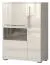 Vitrine Garim 15, Farbe: Beige Hochglanz - 123 x 90 x 40 cm (H x B x T)