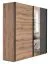 229 cm breiter Kleiderschrank mit 2 Türen, 6 Fächern und 3 Schubladen | Farbe: Eiche | Tiefe: 64 cm Abbildung