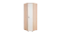 Kinderzimmer - Drehtürenschrank / Eckkleiderschrank Benjamin 20, Farbe: Buche / Weiß - 236 x 86 x 86 cm (H x B x T)