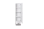 Kinderzimmer - Schrank Frank 05, Farbe: Weiß / Grau - 189 x 45 x 40 cm (H x B x T)