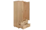 Kleiderschrank mit dekorativen Einfräsungen Kiefer Vollholz massiv natur Columba 01 - Abmessung 195 x 80 x 59 cm
