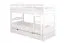 Etagenbett für Erwachsene "Easy Premium Line" K18/n inkl. 2 Schubladen und 2 Abdeckblenden, Kopfteil mit Löchern, Buche Vollholz massiv Weiß - 90 x 200 cm, (B x L) teilbar