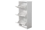 Schuhschrank Kiefer Vollholz massiv Weiß Junco 213 - Abmessung 115 x 58 x 30 cm (H x B x T)