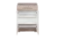 Schuhschrank Sagone 02, Farbe: Eiche Dunkelbraun / Weiß - Abmessungen: 98 x 68 x 35 cm (H x B x T)