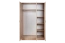 Drehtürenschrank / Kleiderschrank Sidonia 04, Farbe: Eiche Braun - 200 x 123 x 53 cm (H x B x T)