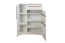 Vitrine Garim 14, Farbe: Beige Hochglanz - 123 x 90 x 40 cm (H x B x T)