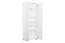 Drehtürenschrank / Kleiderschrank Sabadell 03, Farbe: Weiß / Weiß Hochglanz - 209 x 80 x 38 cm (H x B x T)