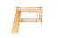 Etagenbett / Kinderbett / Stockbett mit Rutsche 80 x 190 cm, Buche Massivholz Natur lackiert, teilbar in zwei Einzelbetten, "Easy Premium Line" K26/n