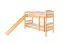 Etagenbett / Kinderbett / Stockbett mit Rutsche 80 x 190 cm, Buche Massivholz Natur lackiert, teilbar in zwei Einzelbetten, "Easy Premium Line" K26/n