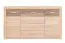 Kommode Mesquite 08, Farbe: Sonoma Eiche hell / Sonoma Eiche Trüffel - Abmessungen: 91 x 165 x 40 cm (H x B x T), mit 2 Türen, 4 Schubladen und 4 Fächern
