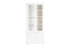 Schlichte Vitrine Kiefer Vollholz Junco 39, in Weiß, 195 x 84 x 42 cm, mit 3 Schubladen und 5 Fächern, einfache und rasche Montage, langlebig, robust