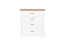 Kommode Lotofaga 20, Farbe: Weiß / Walnuss - 112 x 101 x 48 cm (H x B x T)
