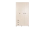 Drehtürenschrank / Kleiderschrank 19, Farbe: Weiß / Creme - Abmessungen: 236 x 126 x 56 cm (H x B x T)