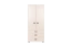 Kinderzimmer - Drehtürenschrank / Kleiderschrank Benjamin 13, Farbe: Weiß / Creme - Abmessungen: 198 x 84 x 56 cm (H x B x T)