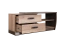 TV - Unterschrank Sichling 03, Rahmen Rechts, Farbe: Eiche Braun - Abmessungen: 51 x 120 x 46 cm (H x B x T)