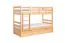 Etagenbett / Stockbett "Easy Premium Line" K20/h inkl. Liegeplatz und 2 Abdeckblenden, Kopf- und Fußteil gerade, Buche Vollholz massiv Natur - Liegefläche: 90 x 200 cm (B x L), teilbar