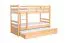 Etagenbett / Stockbett "Easy Premium Line" K20/h inkl. Liegeplatz und 2 Abdeckblenden, Kopf- und Fußteil gerade, Buche Vollholz massiv Natur - Liegefläche: 90 x 200 cm (B x L), teilbar