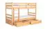Etagenbett / Stockbett "Easy Premium Line" K20/n inkl. 2 Schubladen und 2 Abdeckblenden, Kopf- und Fußteil gerade, Buche Vollholz massiv Natur - Liegefläche: 90 x 200 cm, teilbar