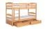 Etagenbett / Stockbett "Easy Premium Line" K21/n inkl. 2 Schubladen und 2 Abdeckblenden, Kopf- und Fußteil gerundet, Buche Vollholz massiv Natur - 90 x 200 cm (B x L), teilbar