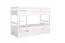 Etagenbett / Stockbett "Easy Premium Line" K20/h inkl. Liegeplatz und 2 Abdeckblenden, Kopf- und Fußteil gerade, Buche Vollholz massiv Weiß - 90 x 200 cm (B x L), teilbar