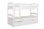 Etagenbett / Stockbett "Easy Premium Line" K21/h inkl. Liegeplatz und 2 Abdeckblenden, Kopf- und Fußteil gerundet, Buche Vollholz massiv Weiß - Liegefläche: 90 x 200 cm, teilbar
