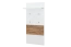 Garderobe Manase 12, Farbe: Eiche Braun / Weiß Hochglanz - 126 x 59 x 22 cm (H x B x T)