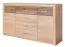 Kommode Mesquite 08, Farbe: Sonoma Eiche hell / Sonoma Eiche Trüffel - Abmessungen: 91 x 165 x 40 cm (H x B x T), mit 2 Türen, 4 Schubladen und 4 Fächern